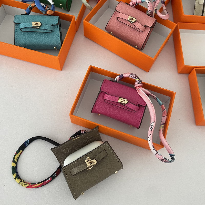 Mini Kelly Bag Charm : Cute Headphone & Car Key Pouch