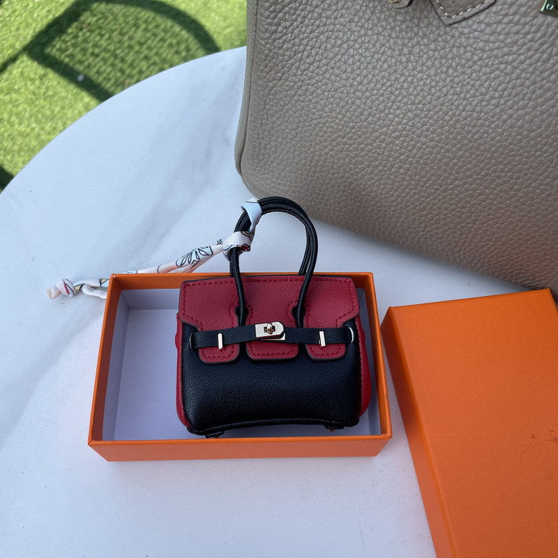 Contrasting Color Birkin Bag Charm & Keychain