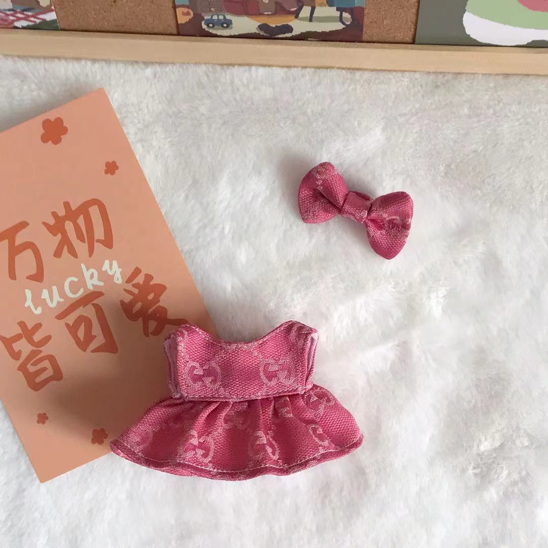 Labubu Vinyl Figure Outfits - Doll Dress & Bow Sets