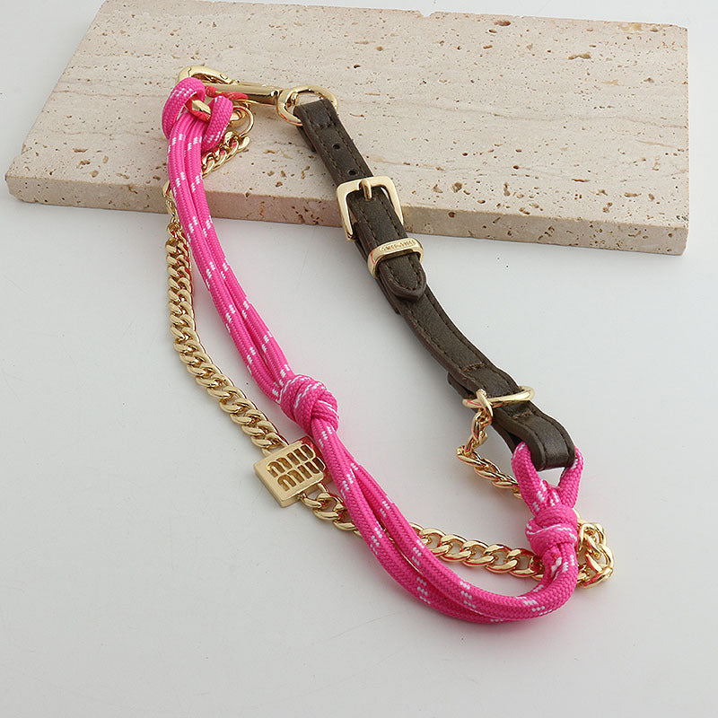 Long Chain Bag Charm & Multi-Layer Bracelet Keychain