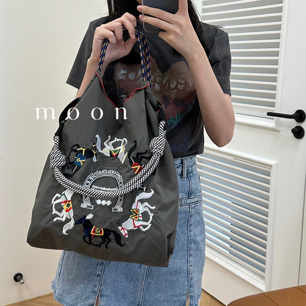 Wanli Horse Embroidered Eco-Friendly Shopping Bag