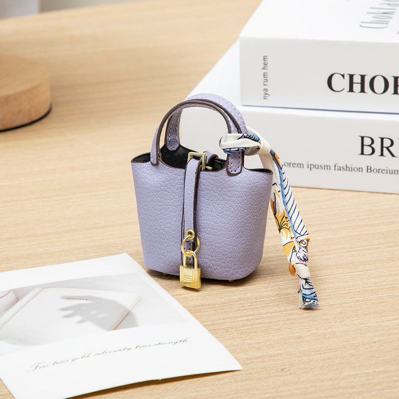 Mini Picotin Lock Bag Charm - Keychain & Cute Earphone Pouch