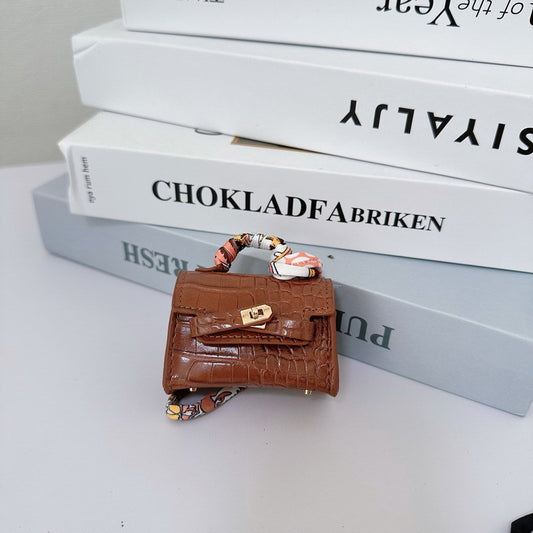 Mini Crocodile-Embossed Kelly Bag Charm