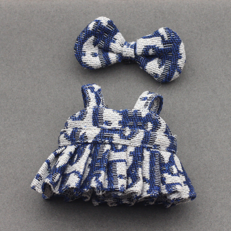 17cm Labubu Accessories Doll Clothes Outfits - Charming Little Black Dress & Overall Set