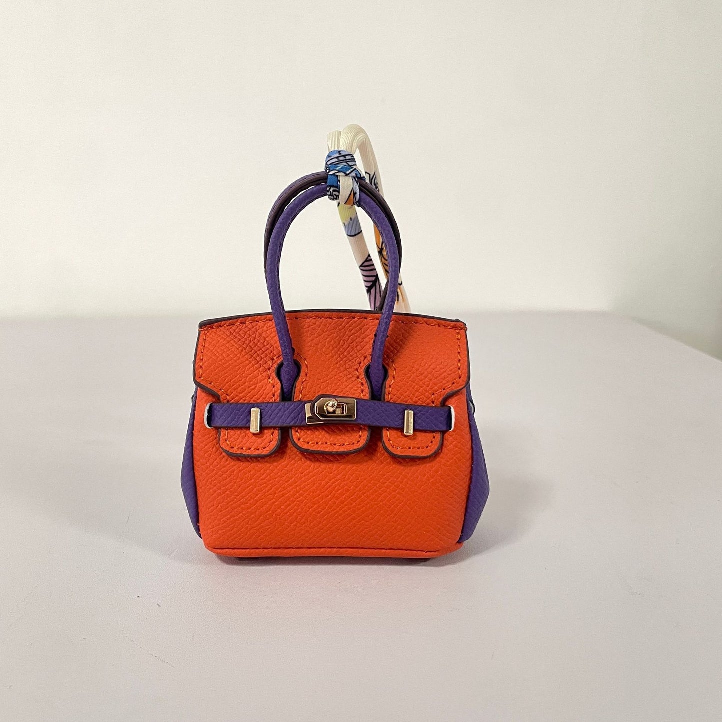 Contrasting Color Birkin Bag Charm & Keychain