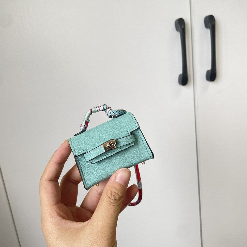 Mini Kelly Bag Charm : Cute Headphone & Car Key Pouch