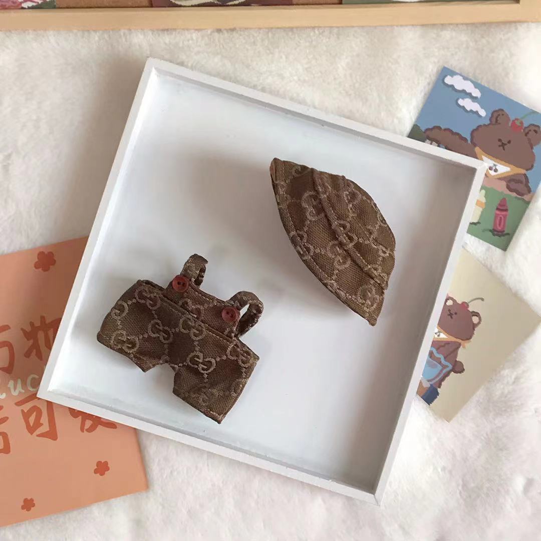 Labubu Outfits - Vinyl Figure Doll Clothes Set Overalls with Hat