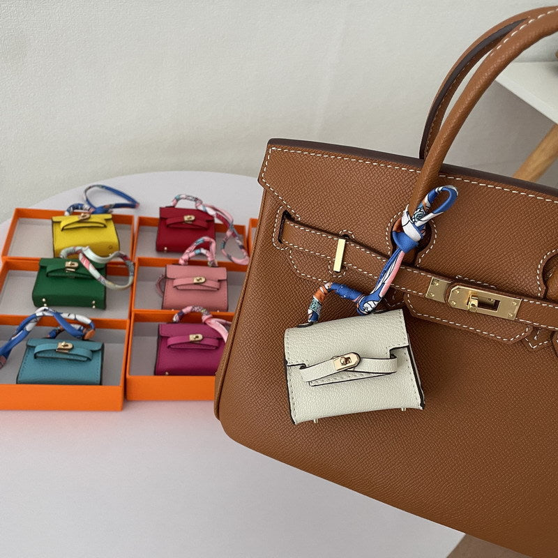 Mini Kelly Bag Charm : Cute Headphone & Car Key Pouch