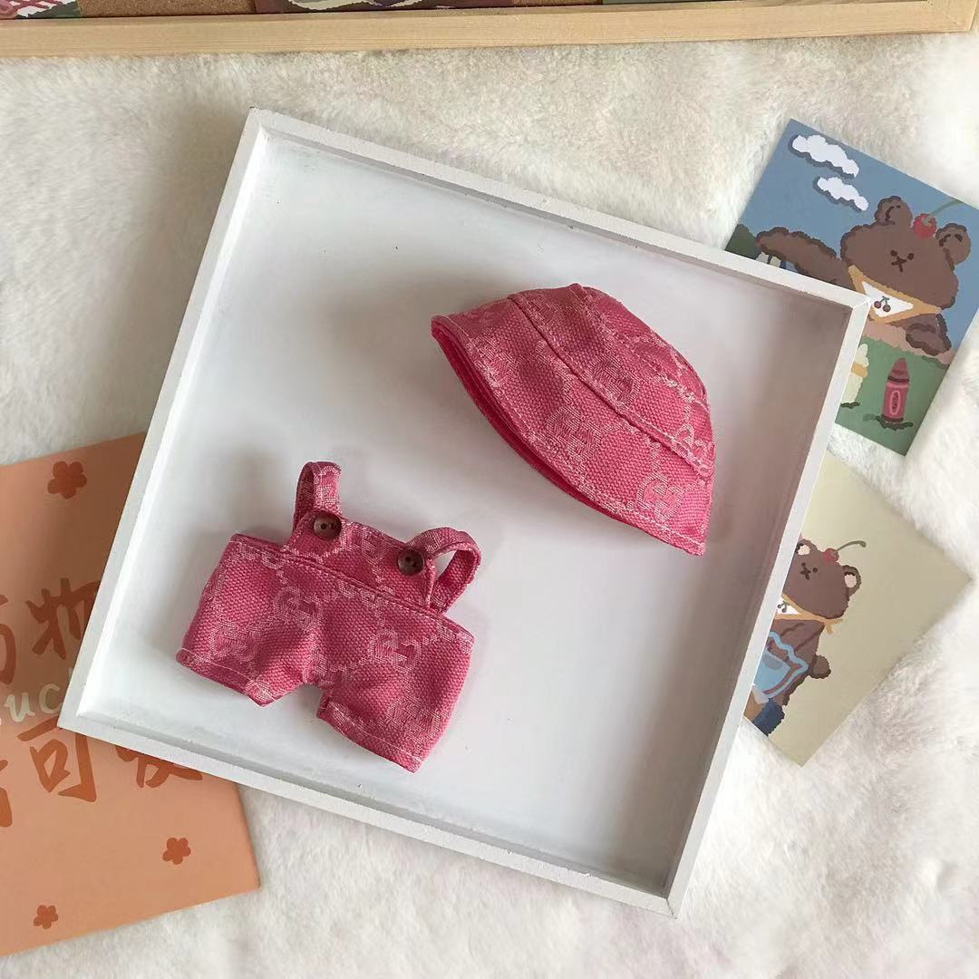 Labubu Outfits - Vinyl Figure Doll Clothes Set Overalls with Hat