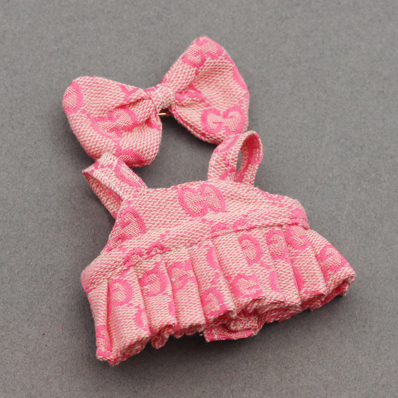 17cm Labubu Accessories Doll Clothes Outfits - Charming Little Black Dress & Overall Set